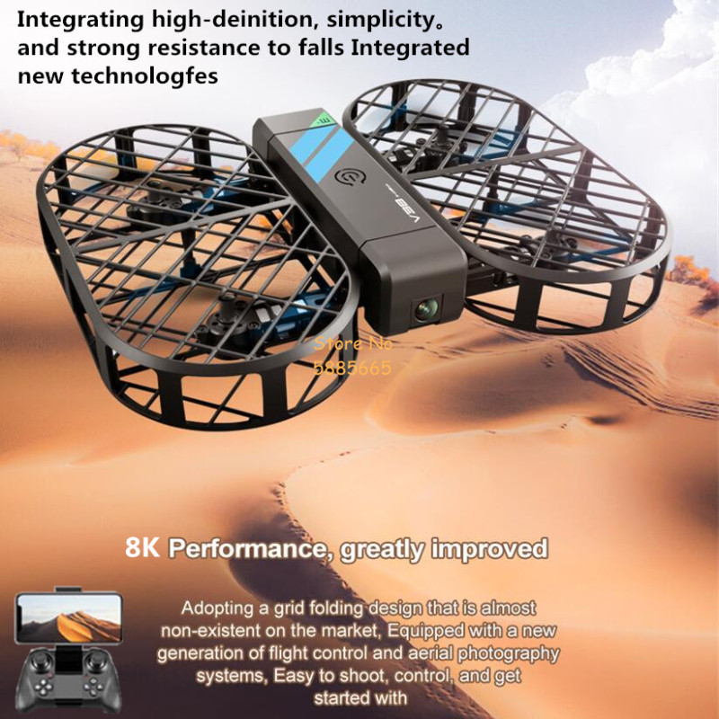Kamera HD 8K 360 °   Perlindun - Drone Ae Rc ulasan dan harga