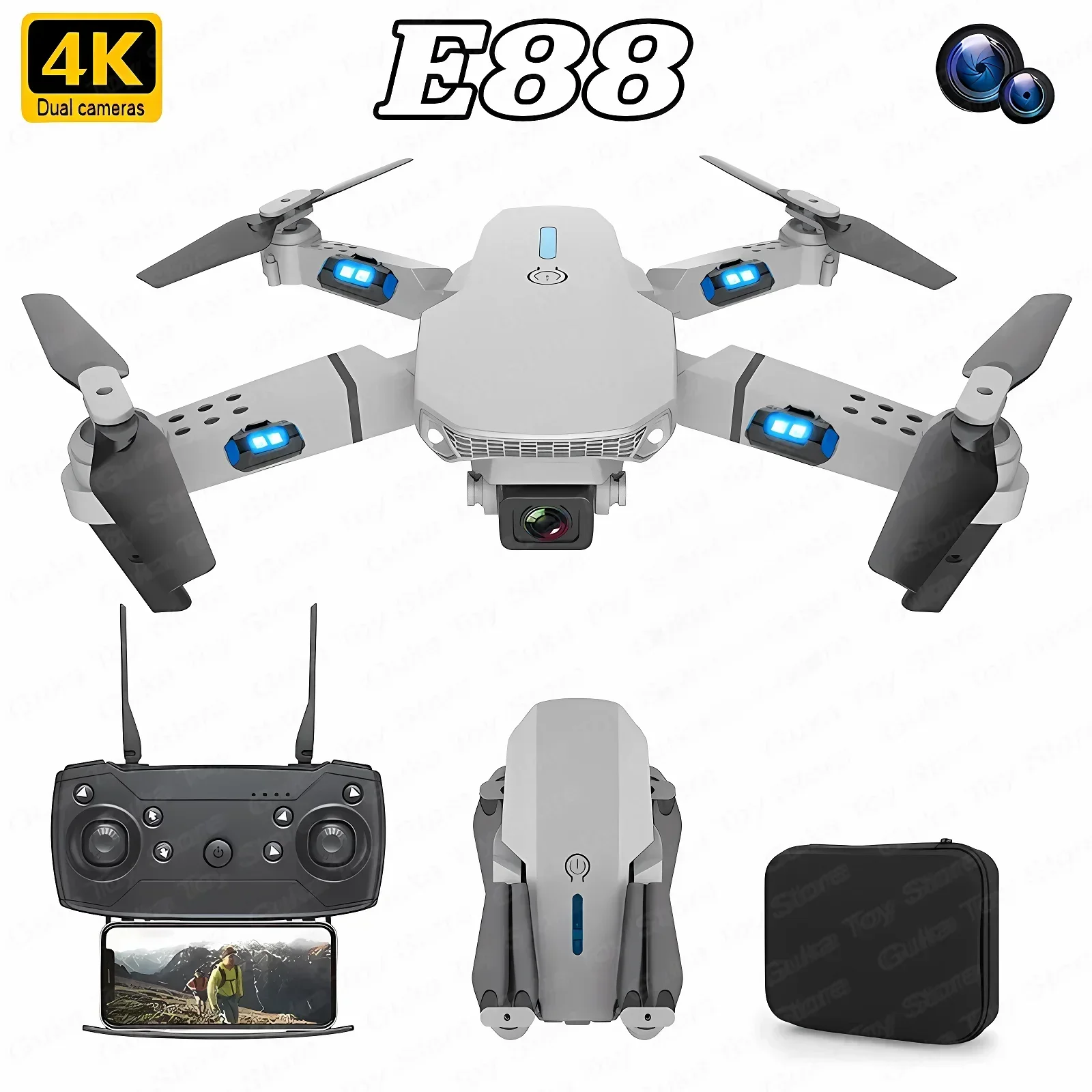 E88 Pro Drone FPV kamera sudut - Drone Ae Rc ulasan dan harga