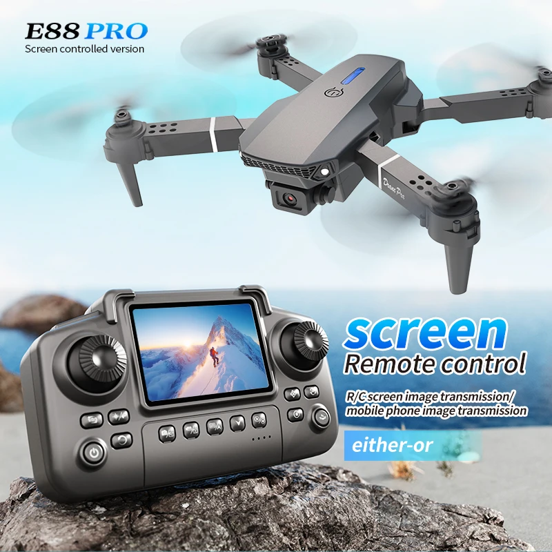 Drone E88 PRO dengan Layar, Ka - Drone E88 Rc Quadcopter ulasan dan harga
